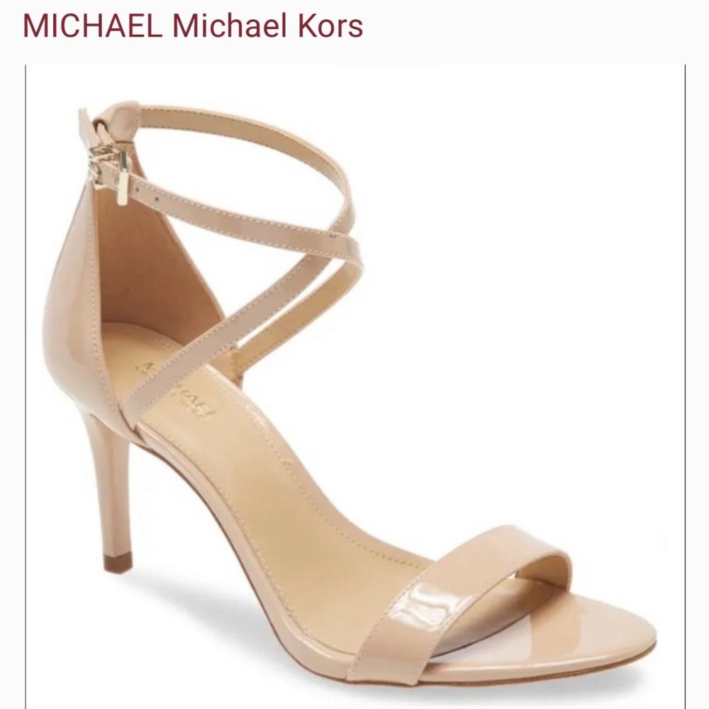 EXCELLENT CONDITION! Micheal Kors Ava Strappy Sandals in Nude!